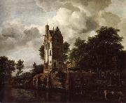 Jacob van Ruisdael Reconstruction of the ruins of the Manor Kostverloren France oil painting artist